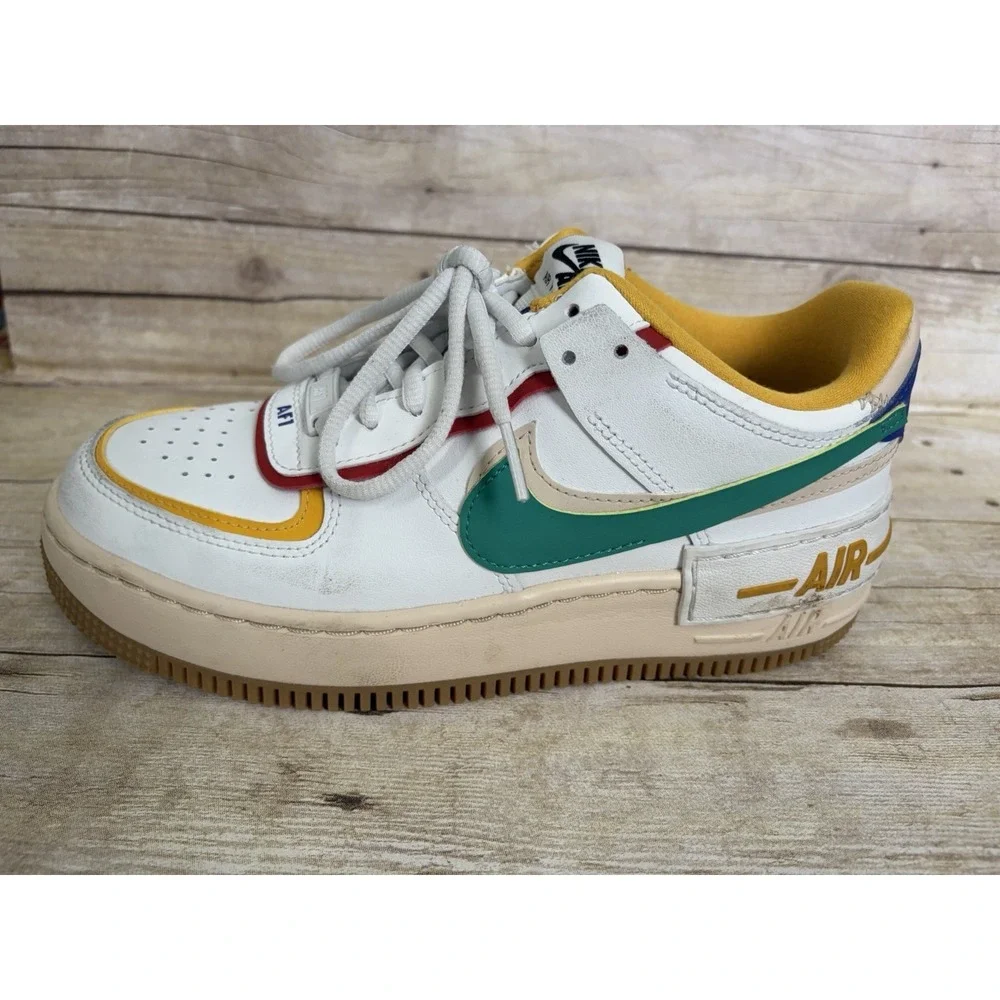 Nike Air Force 1 Shadow Sneakers CI0919-118 Streetwear Summit White Green Sz 7.5
